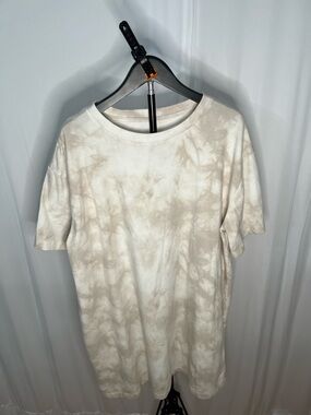 a new day White Tee with Subtle Gray Print